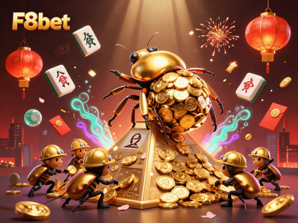 Engage with F8bet's immersive gaming experience featuring vibrant casino elements and dynamic characters.