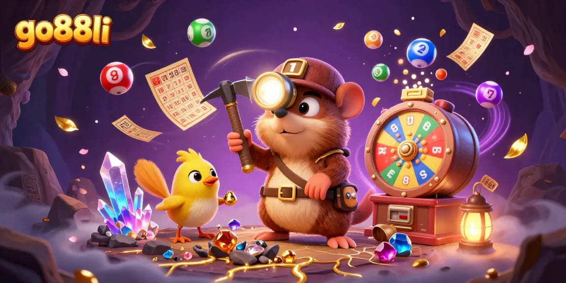 Experience excitement with go88li as the treasure hunter mole explores a vibrant casino world.