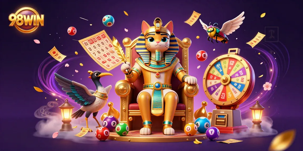 Win exciting prizes at 98WIN with colorful lottery games and vibrant gaming elements!