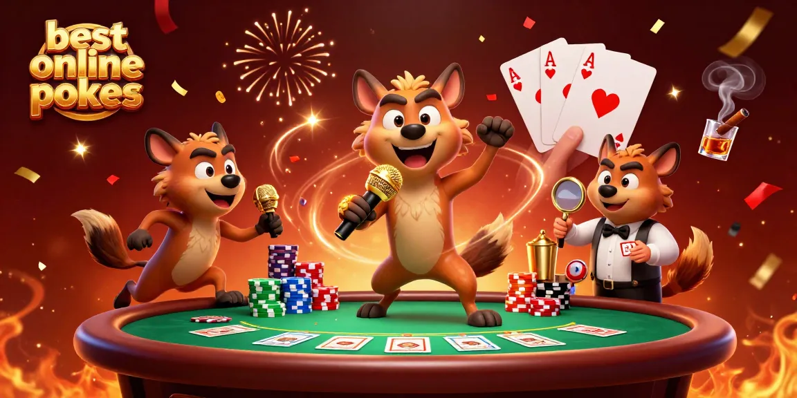 Experience the best online pokies with an energetic casino scene featuring hyenas in action.