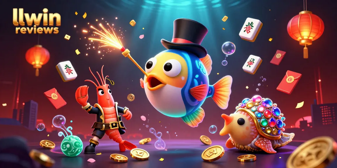 Engage in thrilling gaming with LLWIN reviews, featuring dazzling underwater elements from 3D illustration.