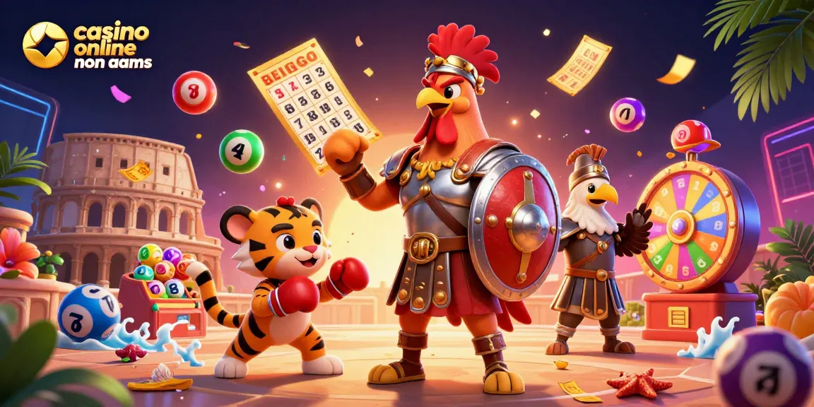 Engage with dynamic visual of casino online non aams featuring lively characters and gaming elements