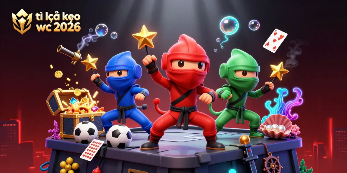 Engage with thrilling tỉ lệ kèo wc 2026 as ninja chameleons showcase martial arts amidst a vibrant casino scene.
