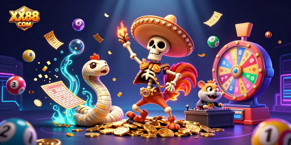 Experience thrilling gameplay at XX88 COM with dynamic gaming characters and vibrant casino elements.