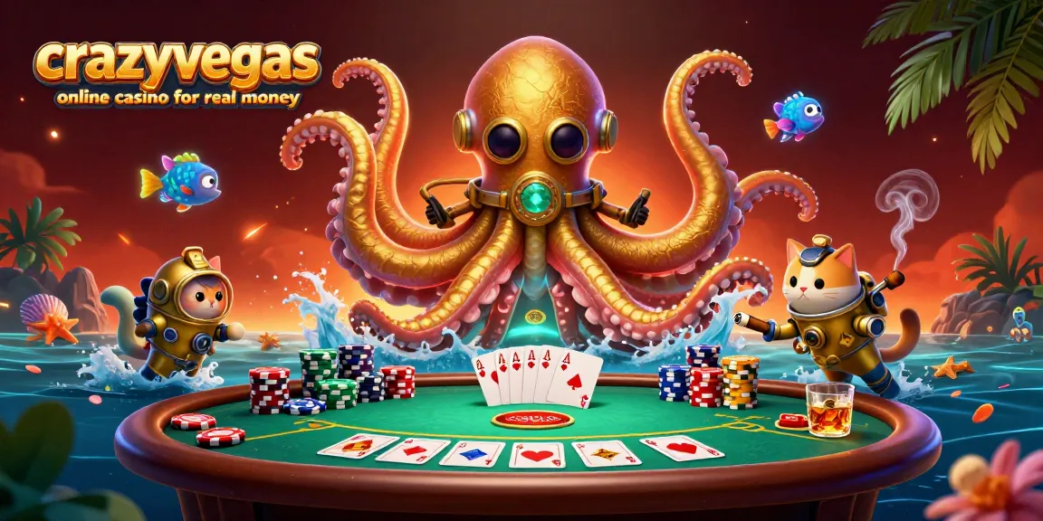 Engage with the excitement at crazyvegas online casino for real money featuring poker visuals and vibrant characters.