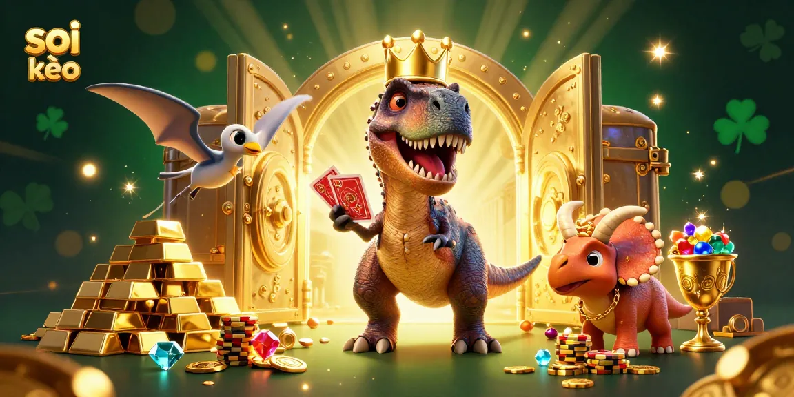 Engage with soi kèo strategies amidst vibrant treasures in a colorful casino scene.